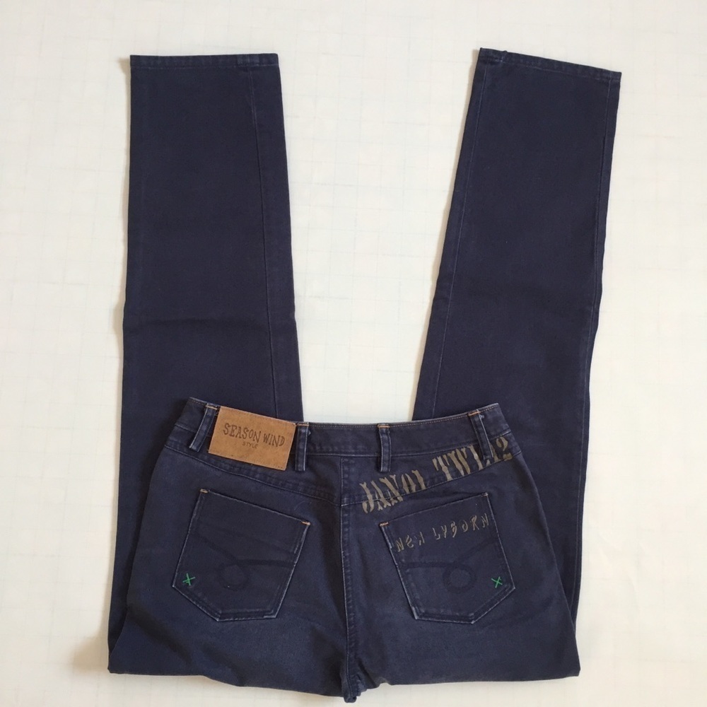 Vintage Relax Straight Leg Navy Blue Jeans Sz 26